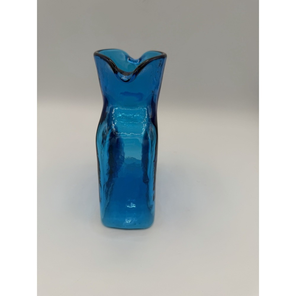 Blenko Handmade Glass-384M- Mini Water Bottle- Turquoise- New-2nd - Picture 4 of 6